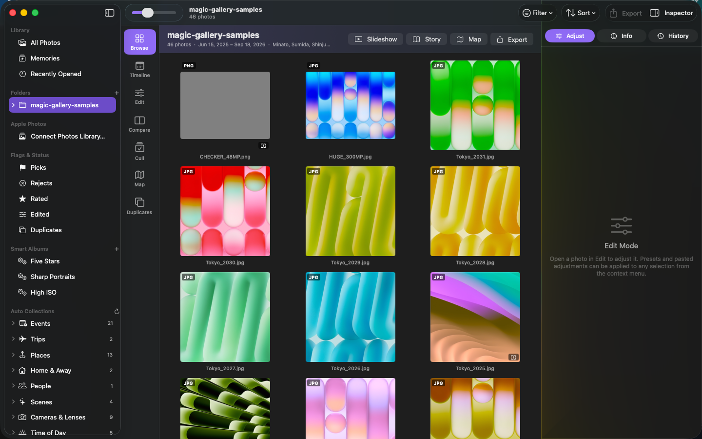Magic Gallery browse view